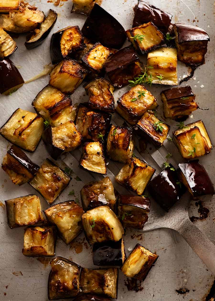 Oven Baked Eggplants also known as Aubergines