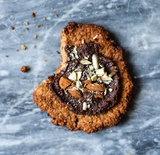 Almond Cookies with Vegan Chocolate Frosting