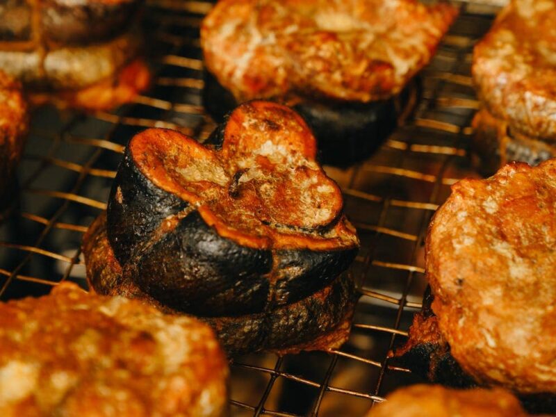 Mustard & Herbed Stuffed Plaice on Roasted Aubergine