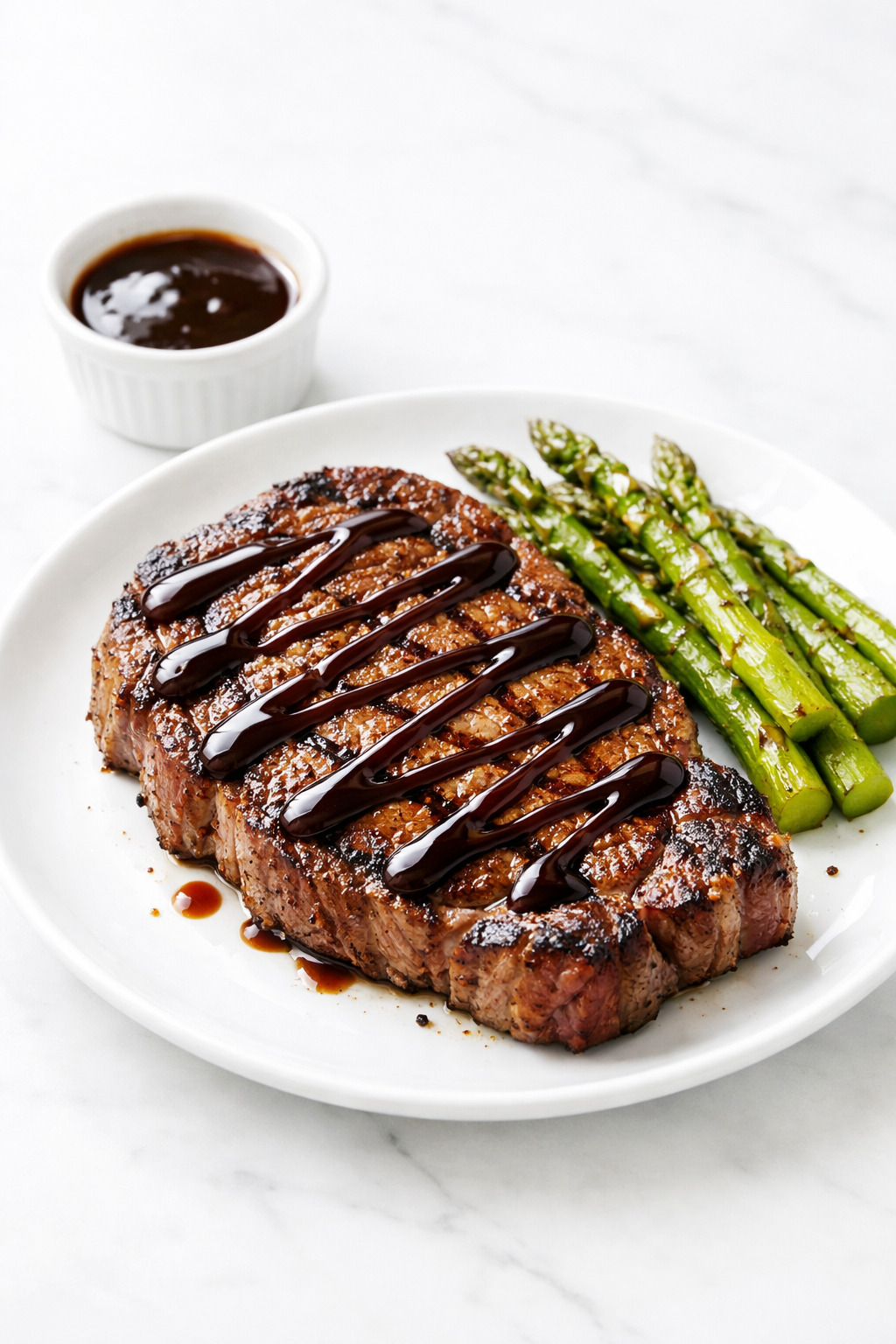 Served A1 Steak Sauce