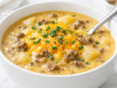 Cheesy Beef And Potato Soup