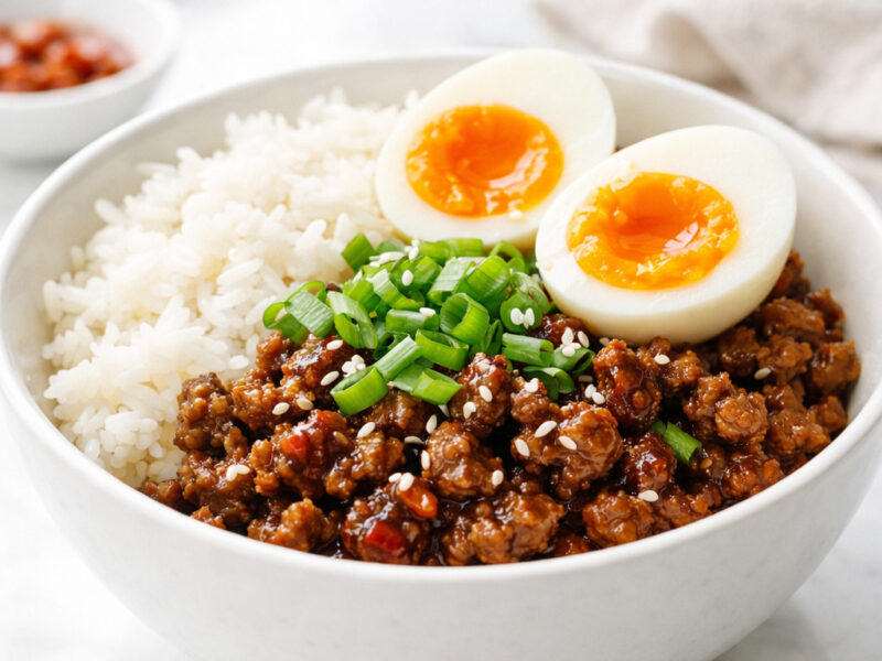 Spicy Ground Beef Stir Fry Bowl