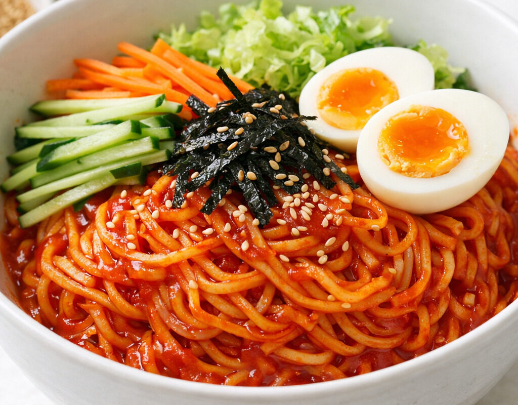 Bibimmyeon (Korean Spicy Cold Noodles)