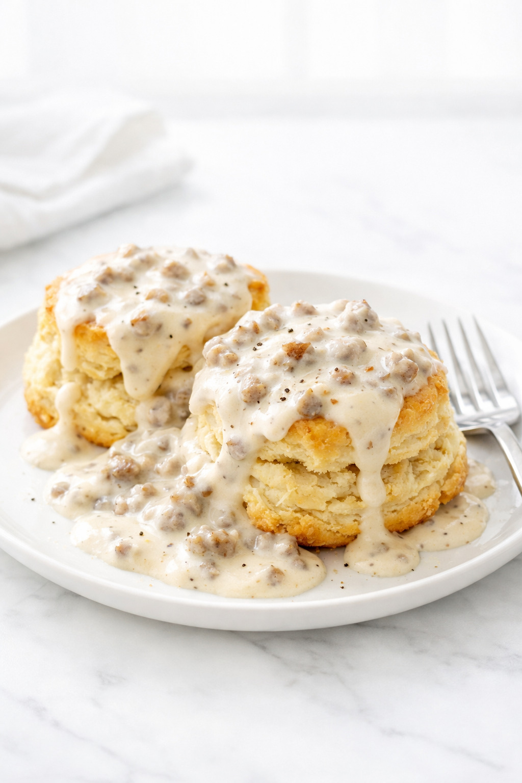 Served Bob Evans Sausage Gravy