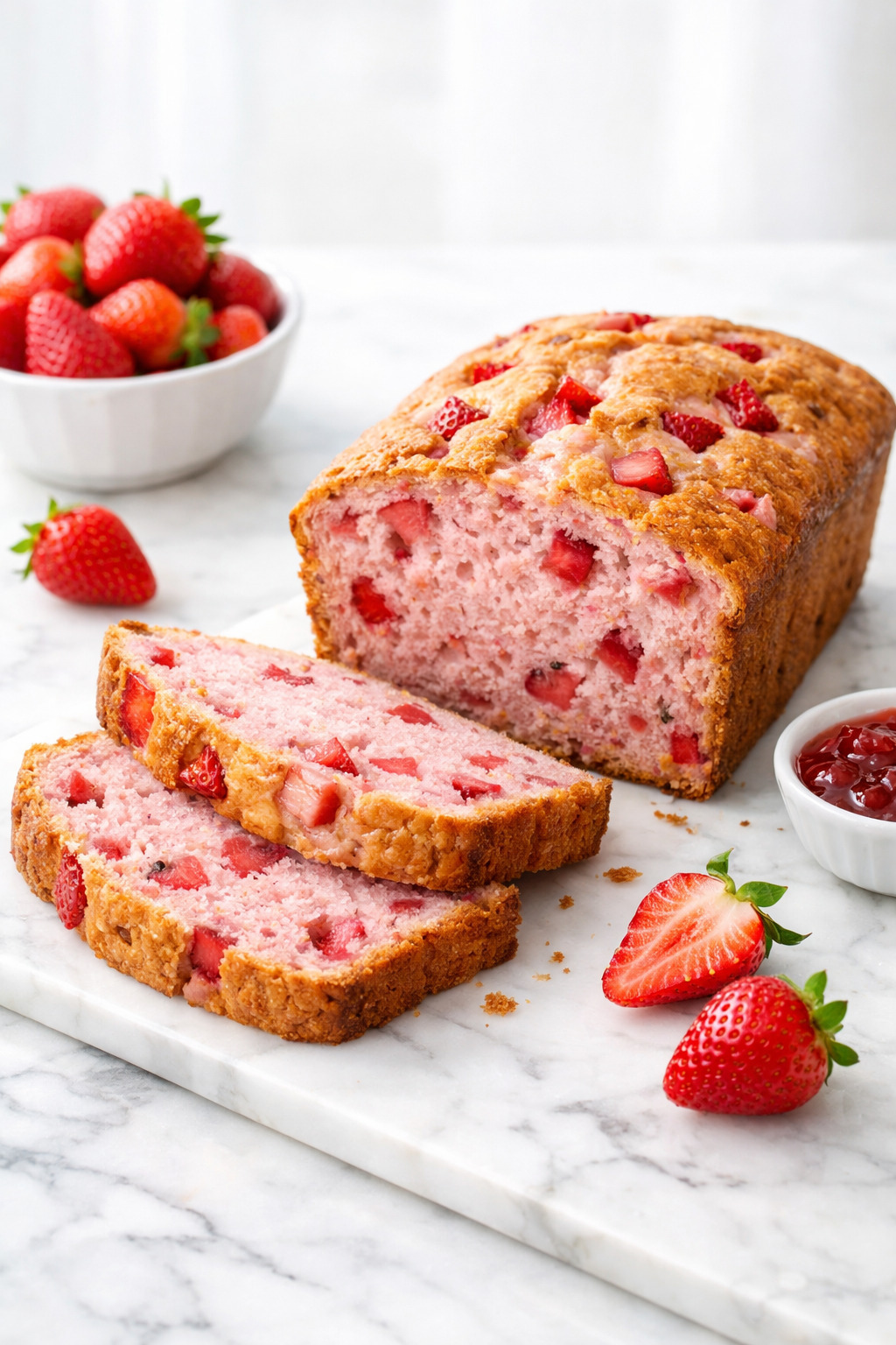 Strawberry bread loaf