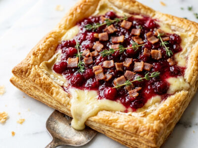 Cranberry Brie Tart With Pancetta Thyme
