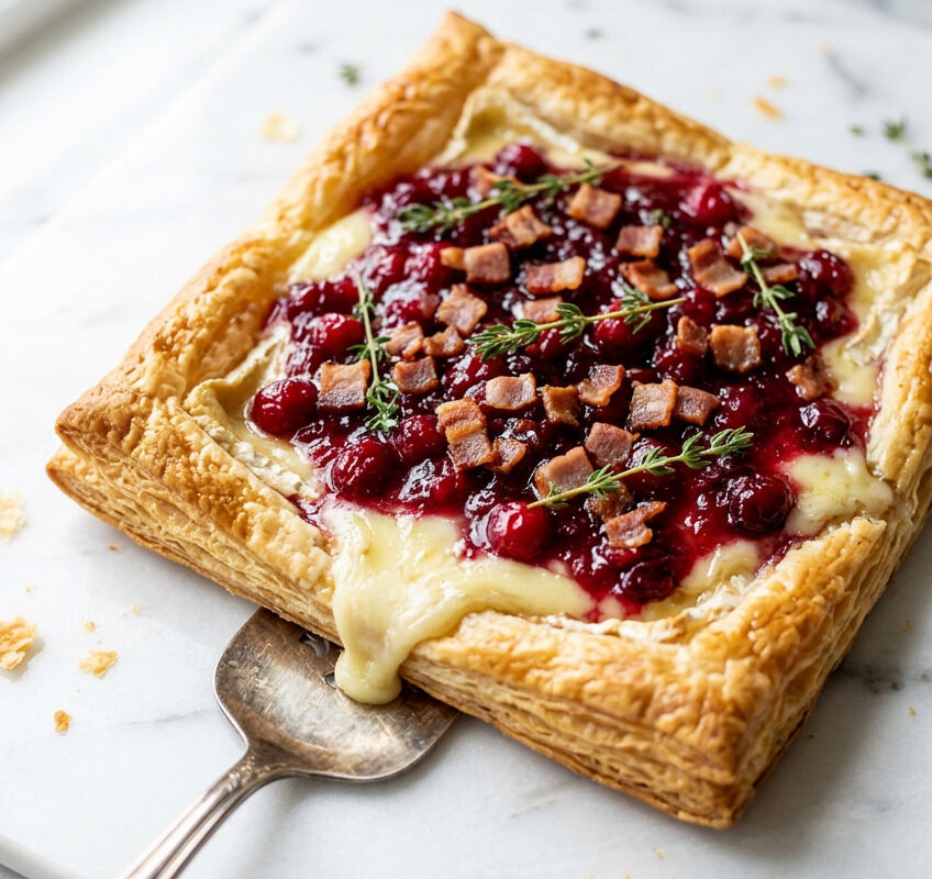 Cranberry Brie Tart With Pancetta Thyme