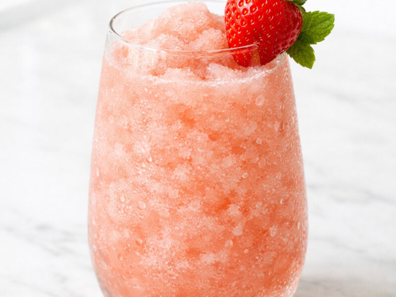 frose frozen rose slushy in wine glass