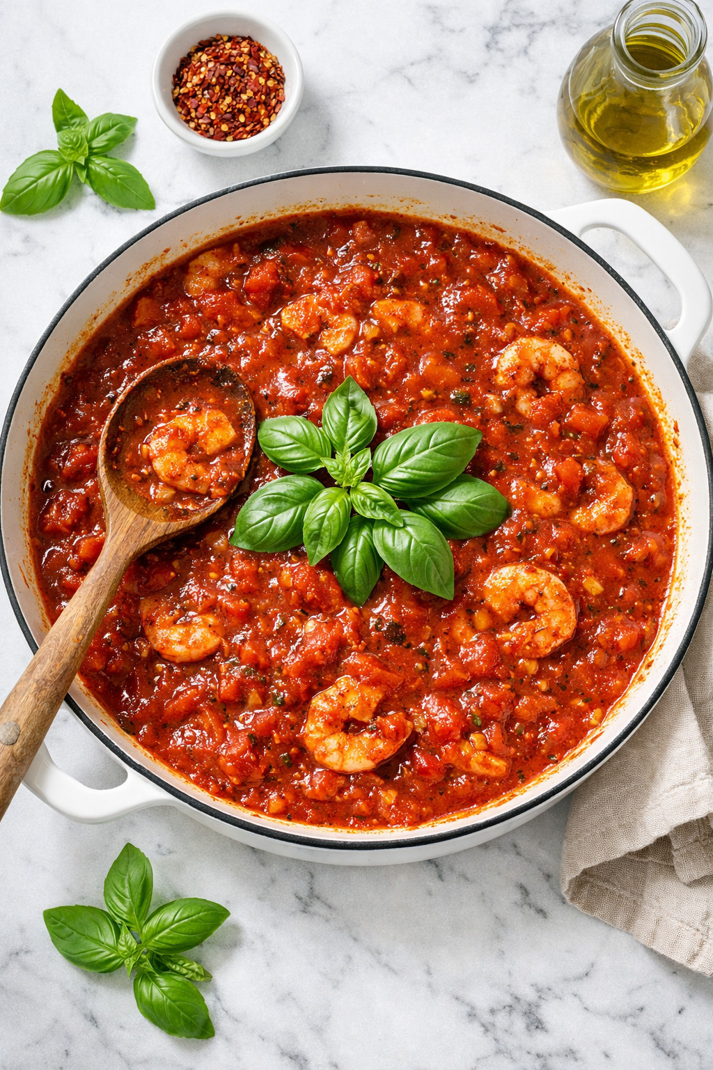 Fra Diavolo sauce overhead