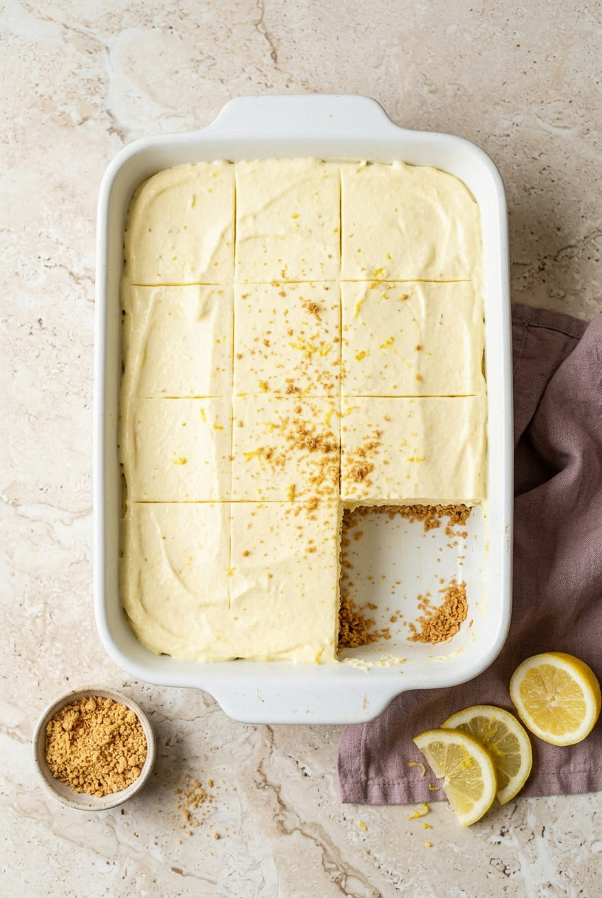 Fluffy lemon cream cheese filling being whipped for Woolworth Cheesecake