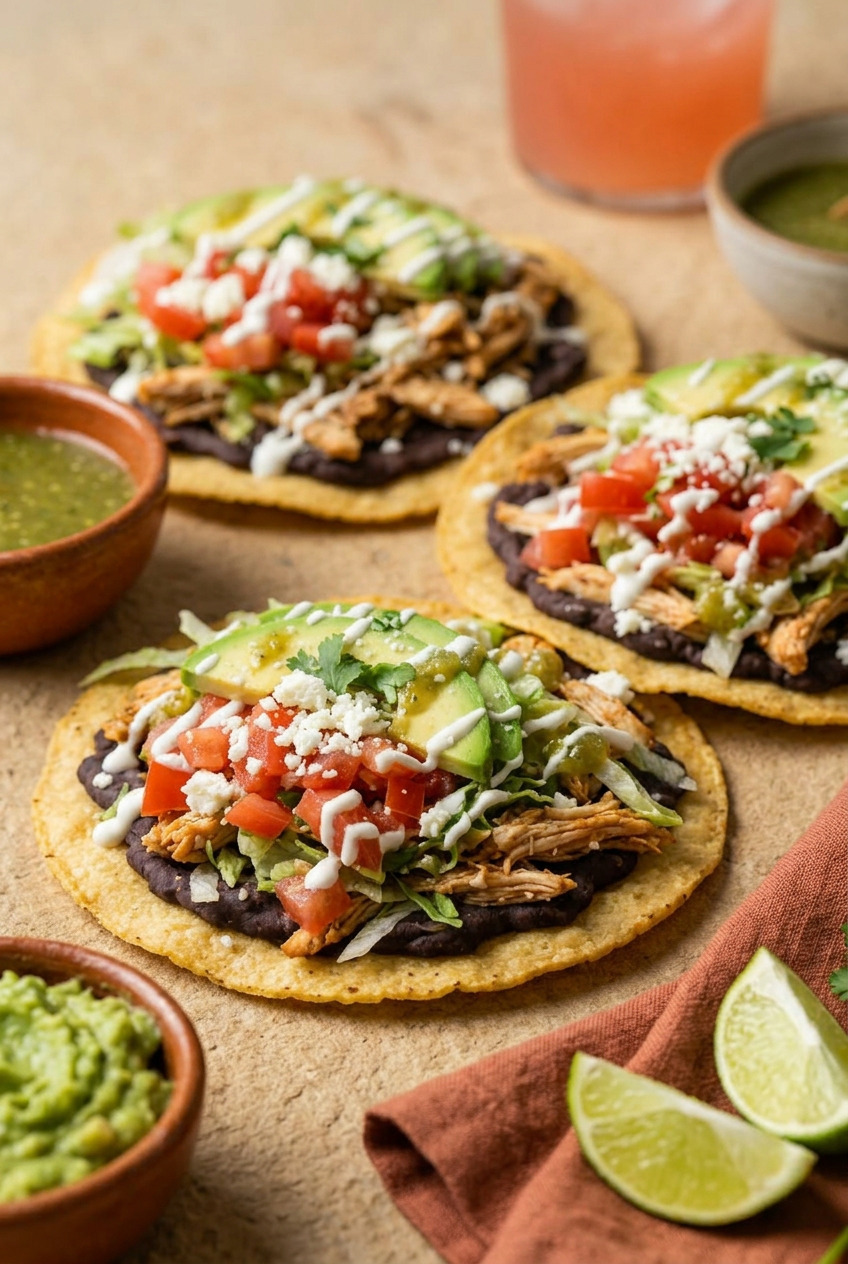 Chicken Tostadas closeup