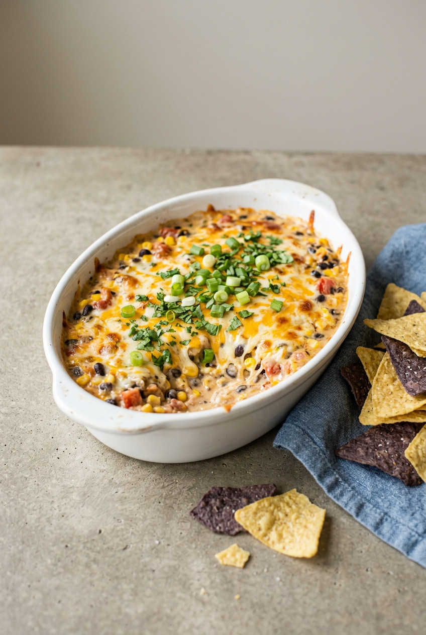 Cowboy crack dip in a white oval dish