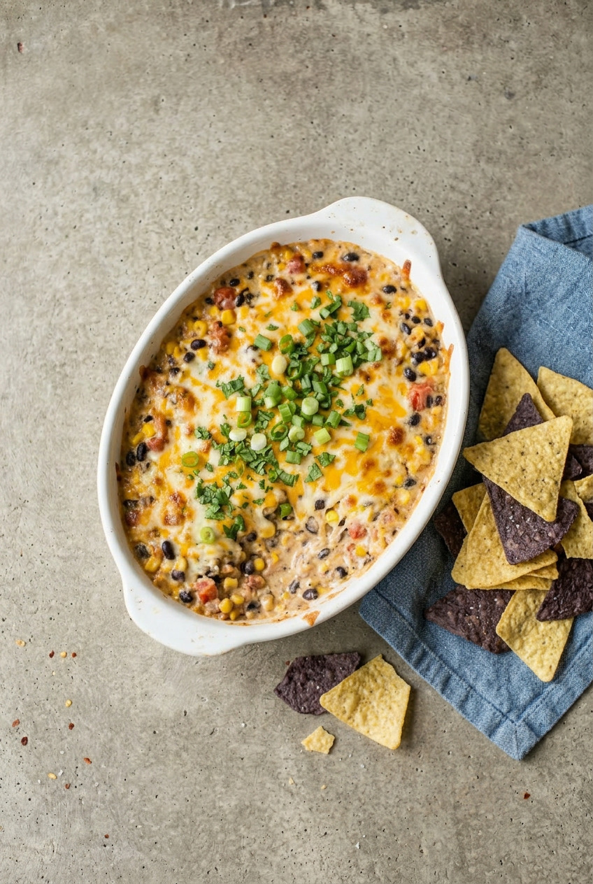 Overhead view of cowboy crack dip