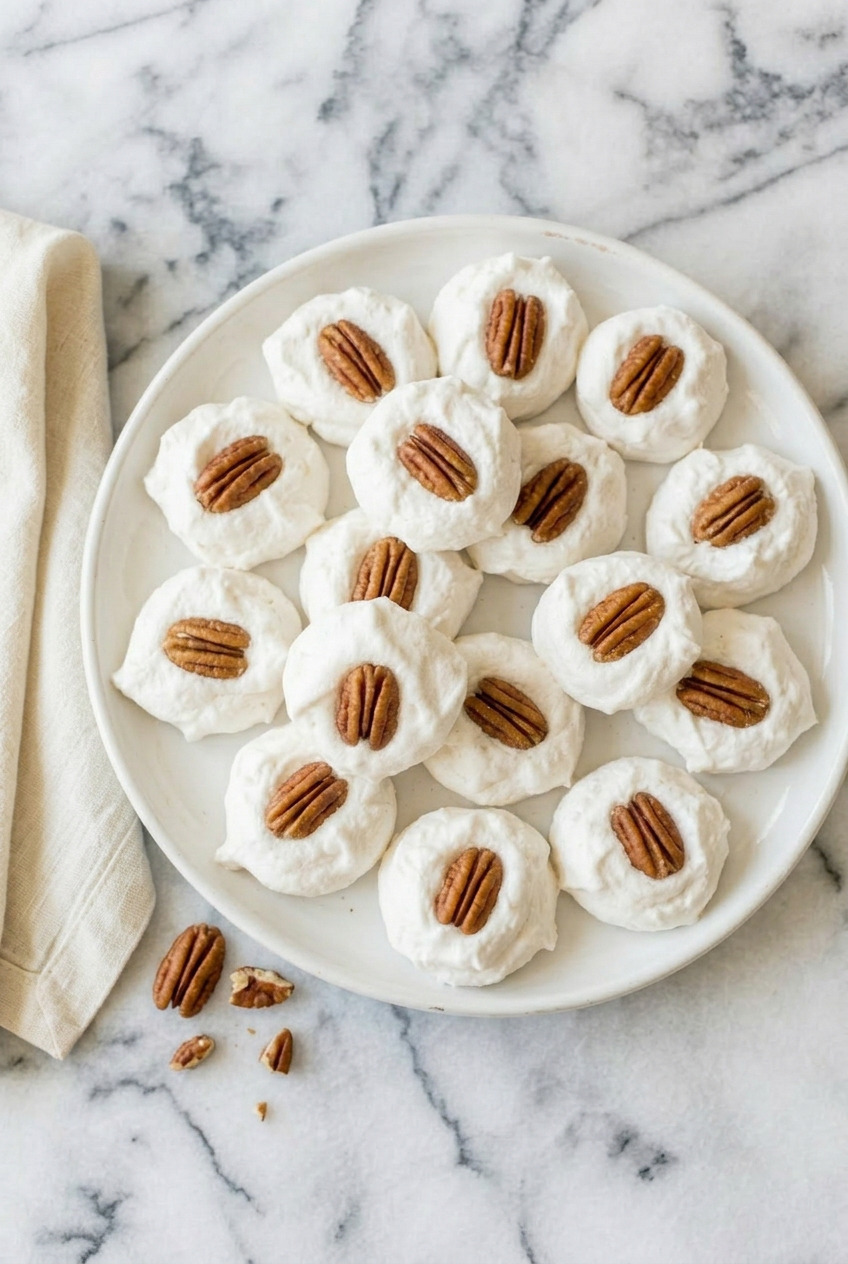 Overhead view of divinity candy