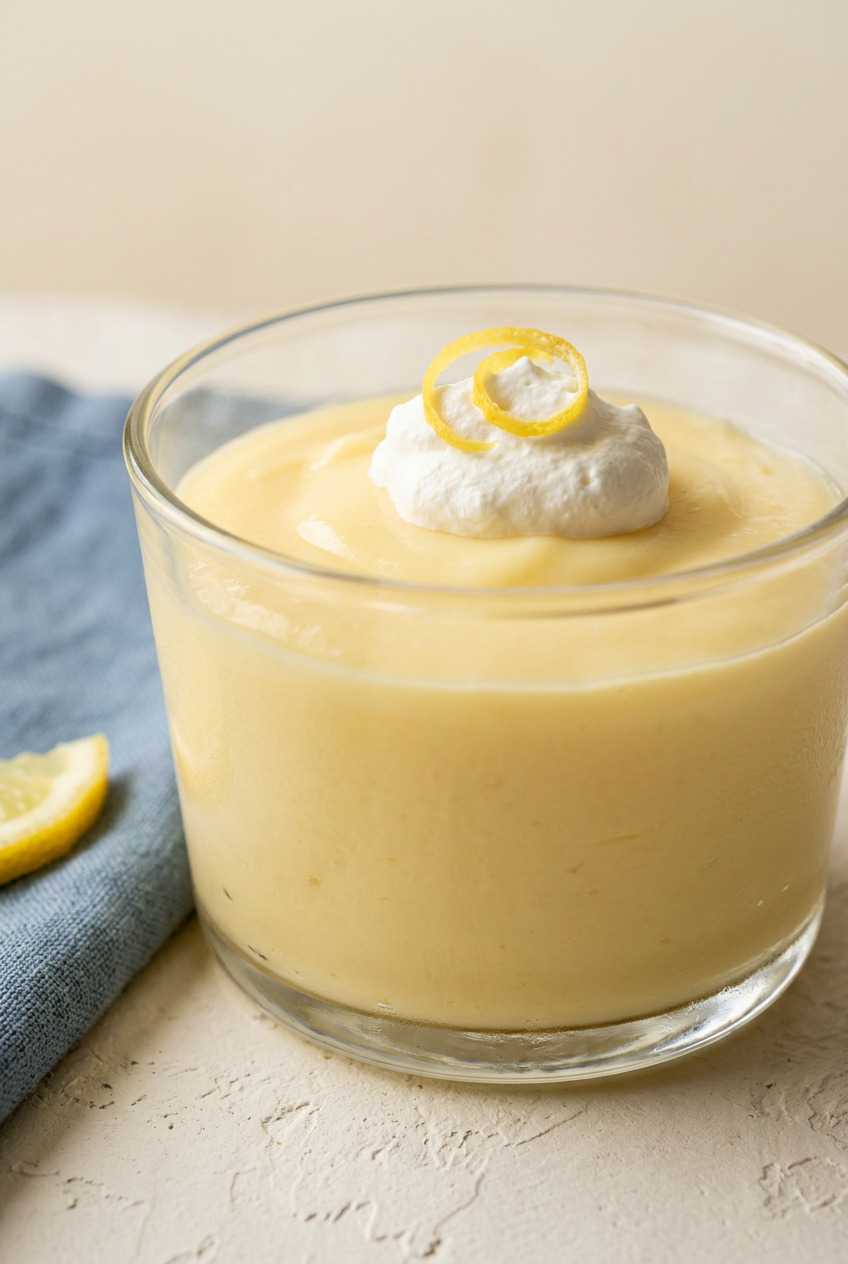 homemade lemon pudding