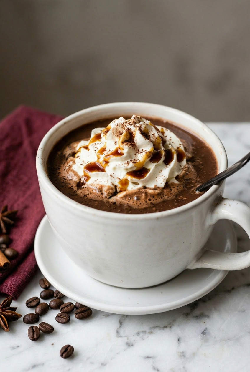 Kahlua hot chocolate served by the fire