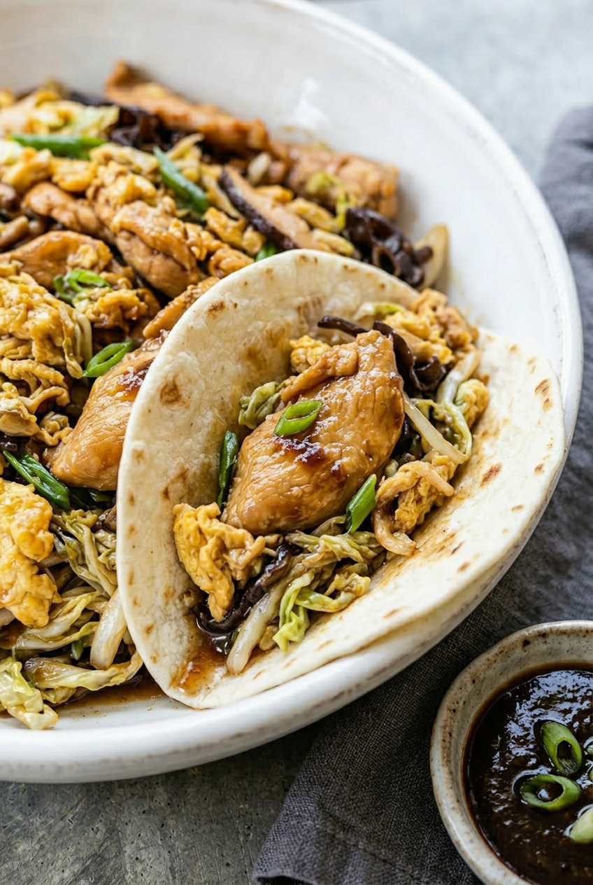 Moo Shu Chicken closeup