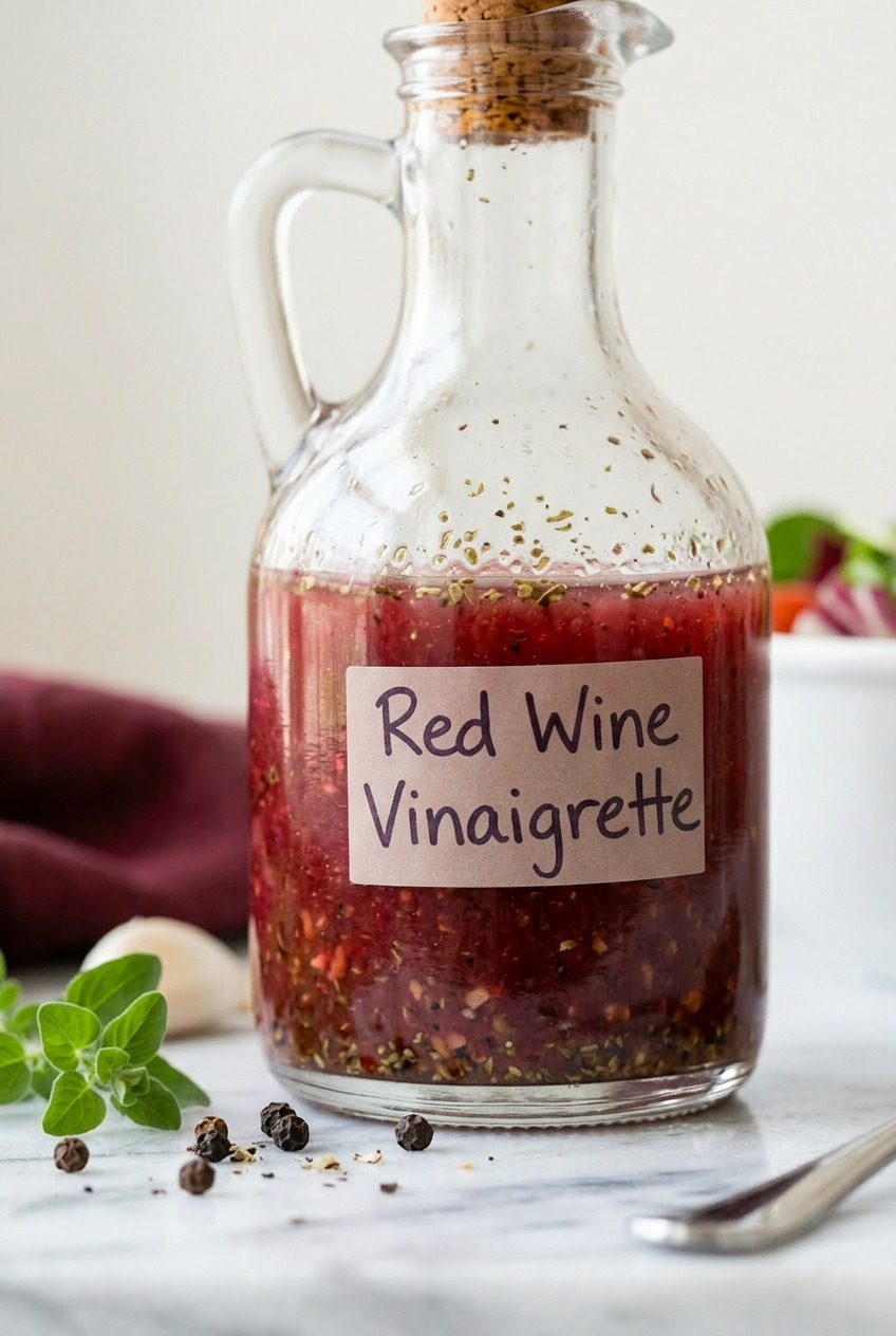 Close-up of Red Wine Vinaigrette